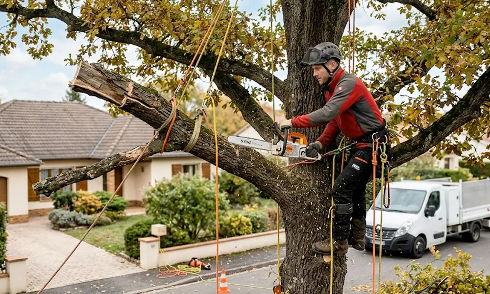 arbres dans un jardin entretenu